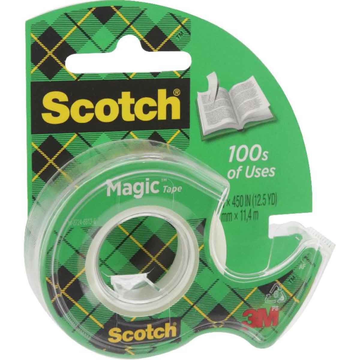 3M 0.5" x 450" Clear Matte Finish Magic Tape
