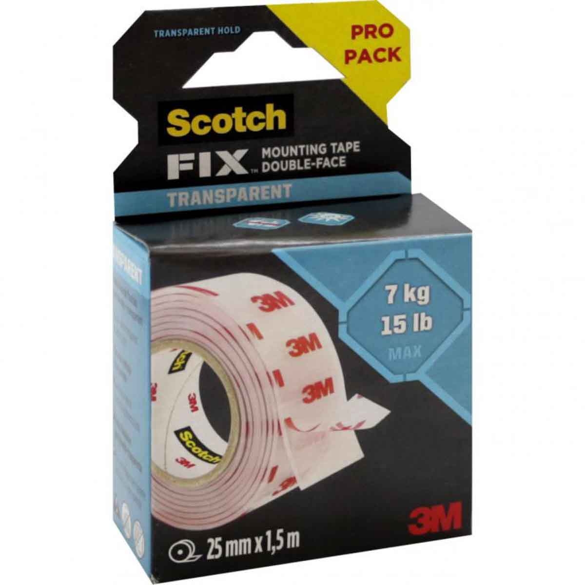 3M Clear 1" x 60" Heavy Duty Mounting Roll