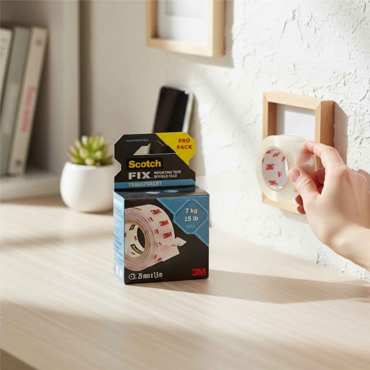 3M Clear 1" x 60" Heavy Duty Mounting Roll