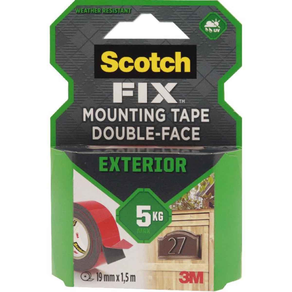 3M 0.75" x 59" Black Heavy Duty Mounting Roll