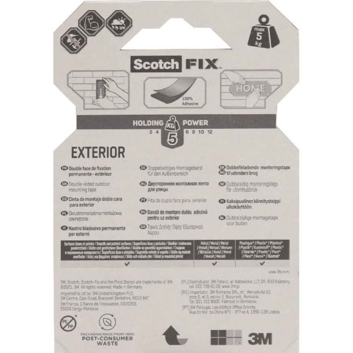 3M 0.75" x 59" Black Heavy Duty Mounting Roll