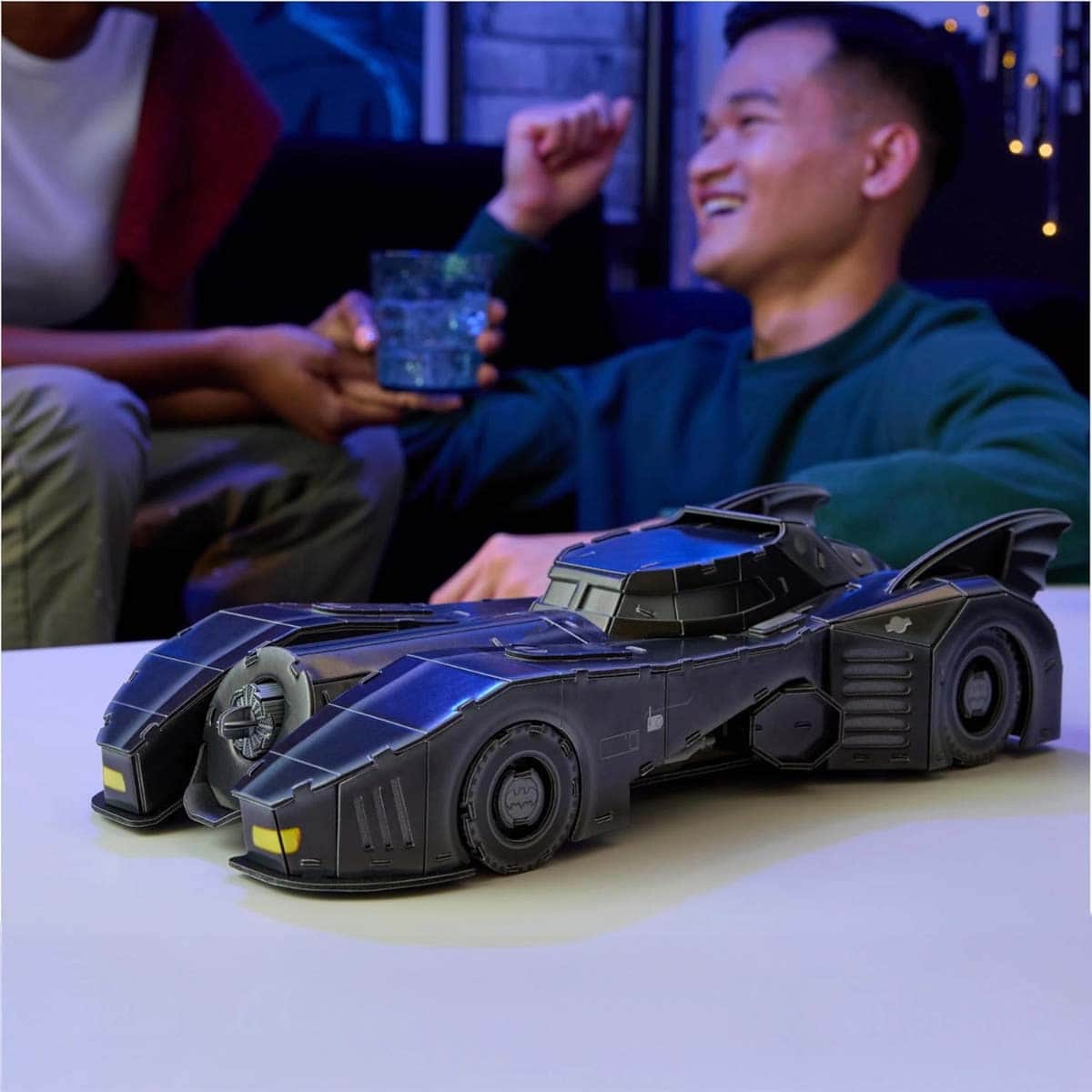 4D Build DC Retro Batmobile & Ravensburger 3D Puzzle with Melissa & Doug Lacing Beads Bundle Unisex, 13+ Years