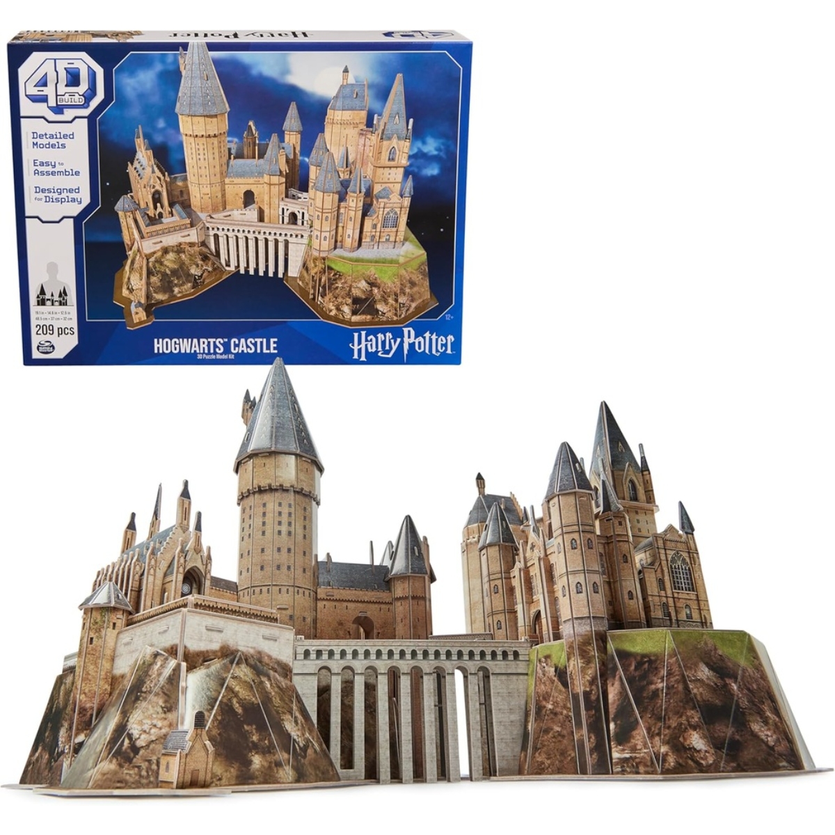4D Build Harry Potter Deluxe Hogwarts Castle Puzzle Model Kit Unisex, 13+ Years