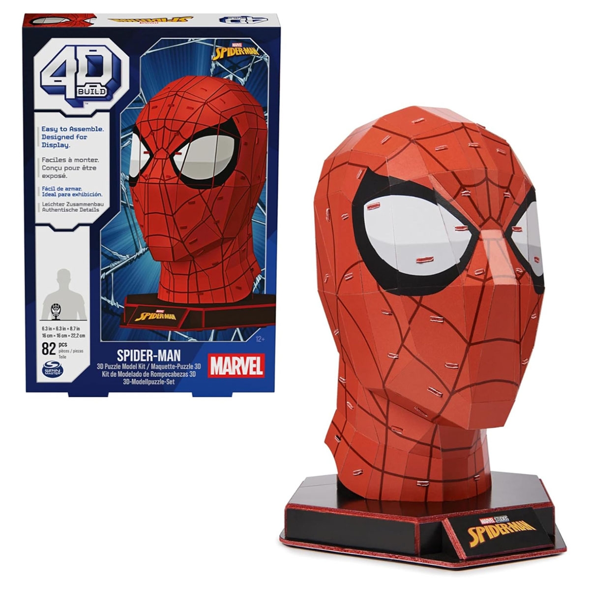 4D Build Marvel Spider-Man 3D Puzzle Model Kit Unisex, 13+ Years