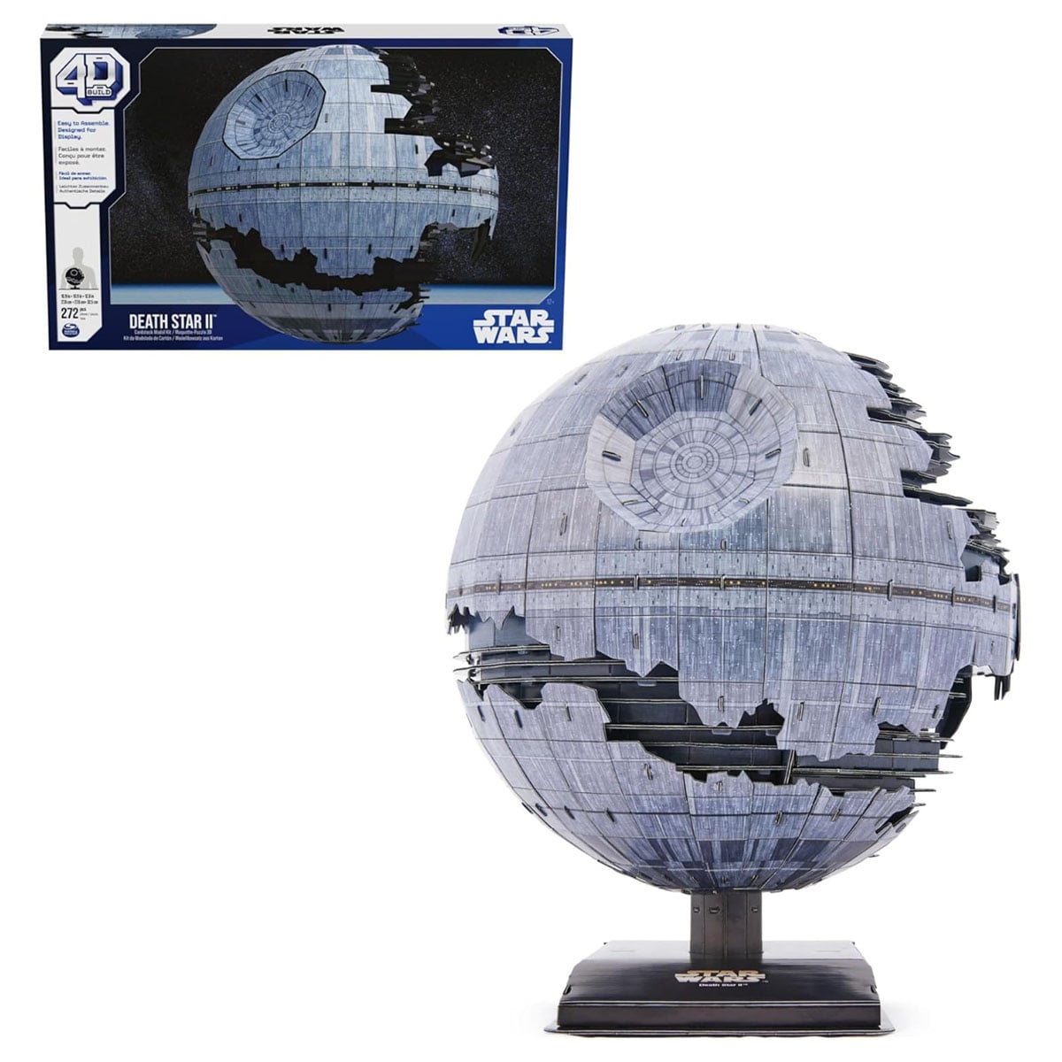 4D Build Star Wars Deluxe Death Star II Cardstock Puzzle Model Kit Unisex, 13+ Years