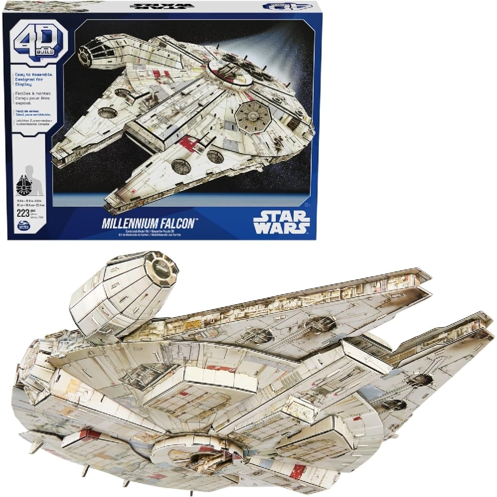 4D Build Star Wars Millennium Falcon 3D Model Puzzle Unisex, 13+ Years