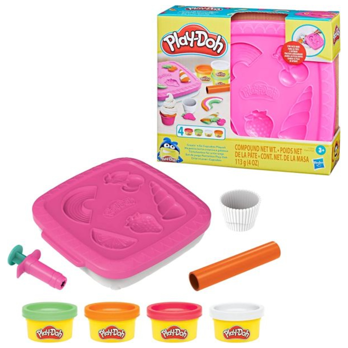 Play-Doh Create N Go Cupcakes Dough Set Unisex, 3-4 Years