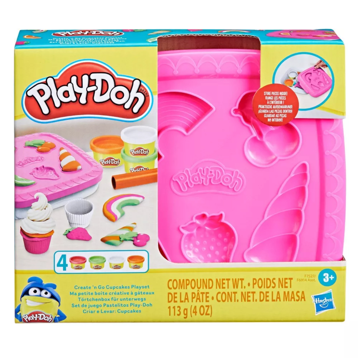 Play-Doh Create N Go Cupcakes Dough Set Unisex, 3-4 Years