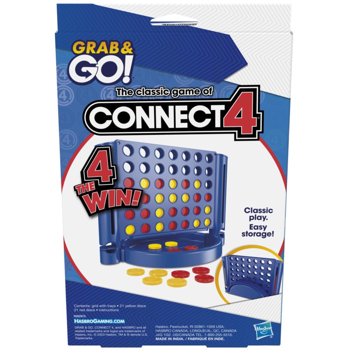 Hasbro Gaming Connect 4 Grab and Go Board Game Unisex, 5-7 Years