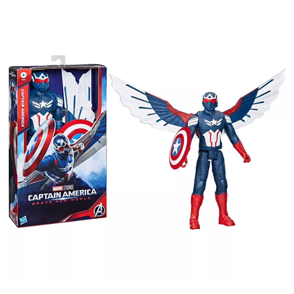 Marvel 12″ Captain America Brave New World Titan Hero Series Action Figure Unisex, 5-7 Years