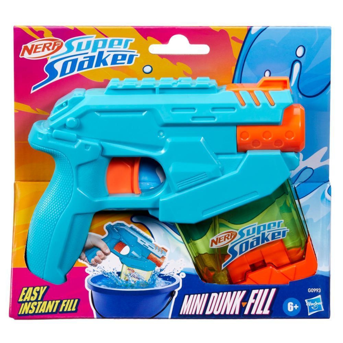 Hasbro Nerf Soa Mini Dunk Fill Water Blaster Toy Unisex, 5-7 Years