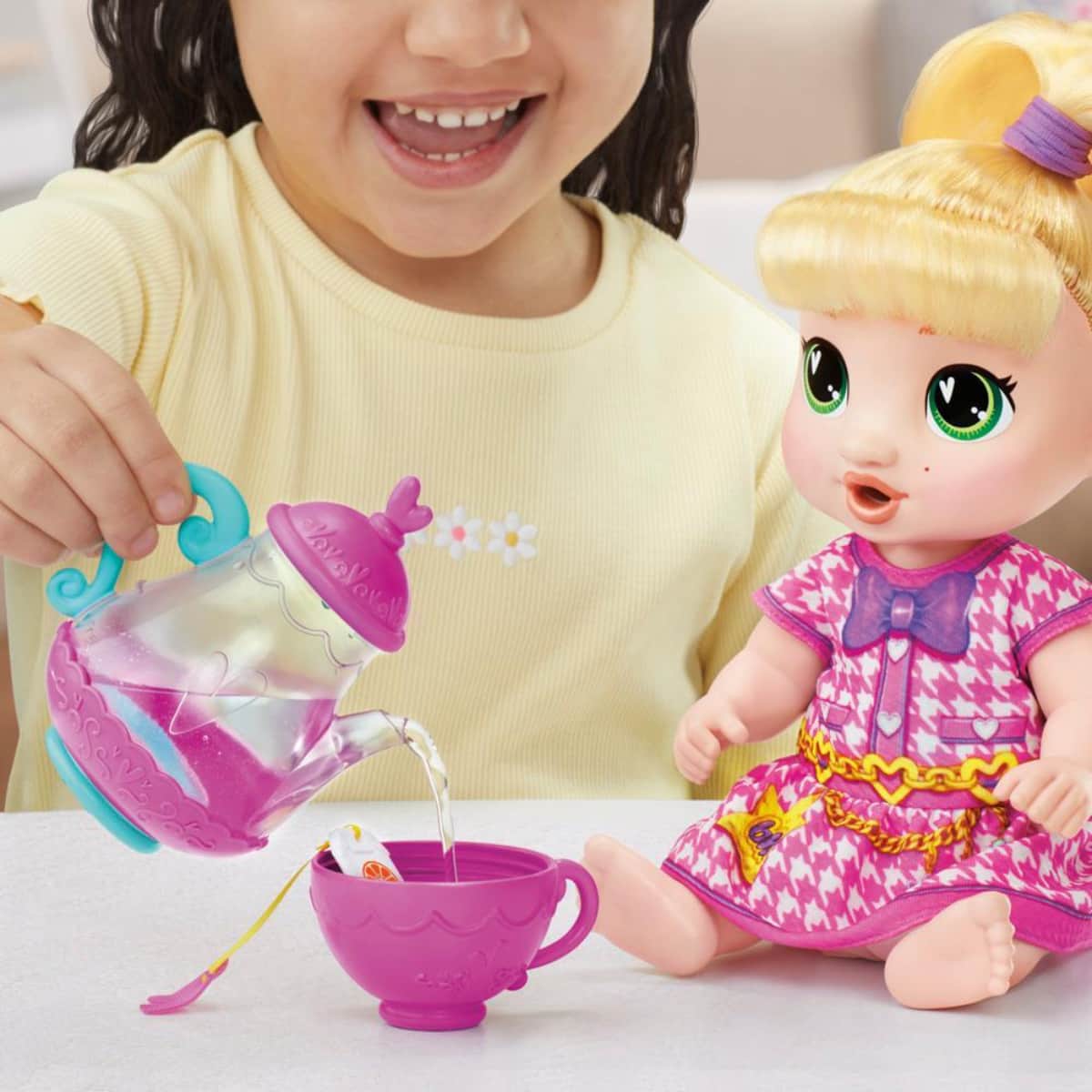بيبي ألايف مجموعة دمى لا لا جو جو حفلة شاي فوار 11 إنش للبنات، 3-4 سنوات