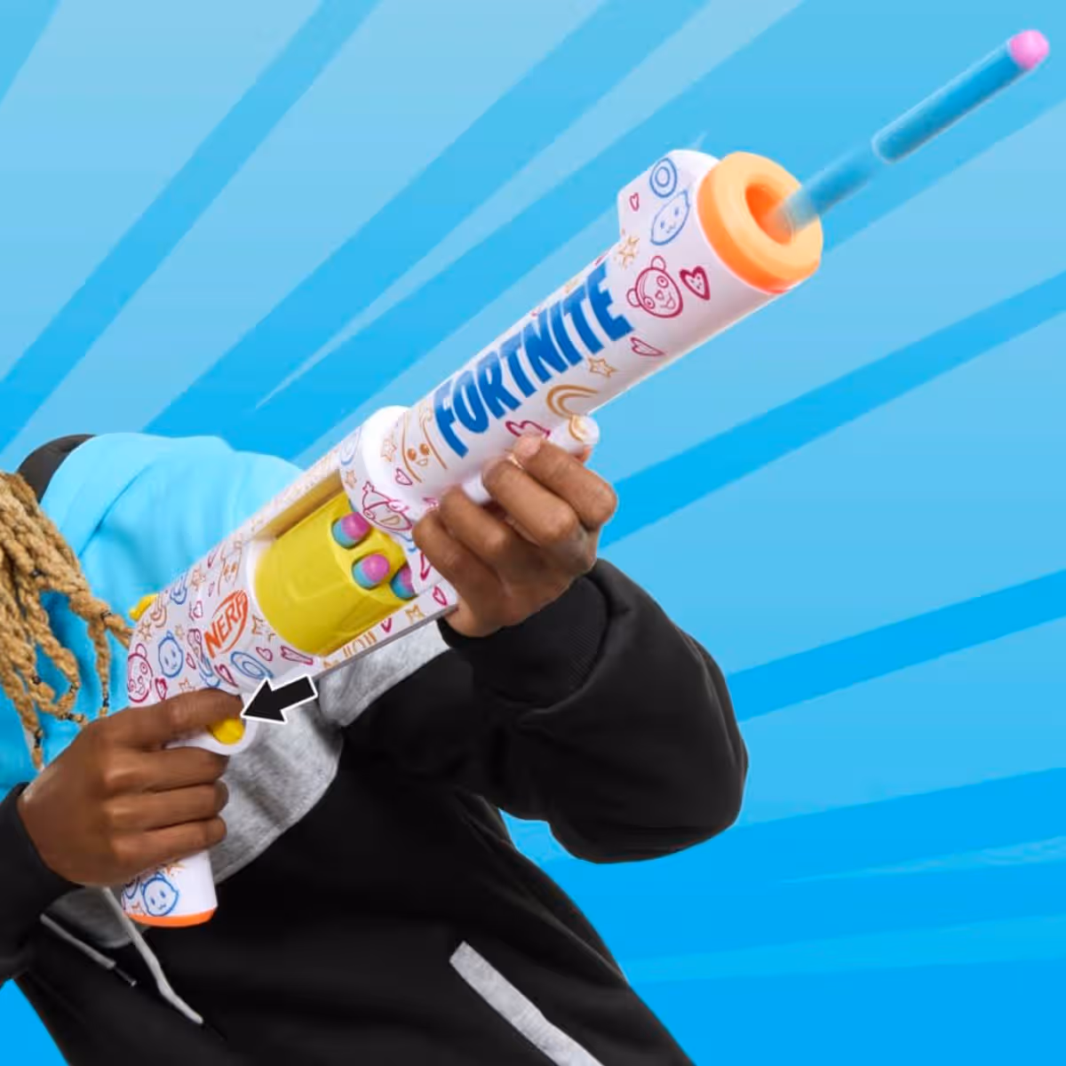 Hasbro Nerf Fortnite Frenz 4 Ever Blaster Toy Unisex, 8-10 Years
