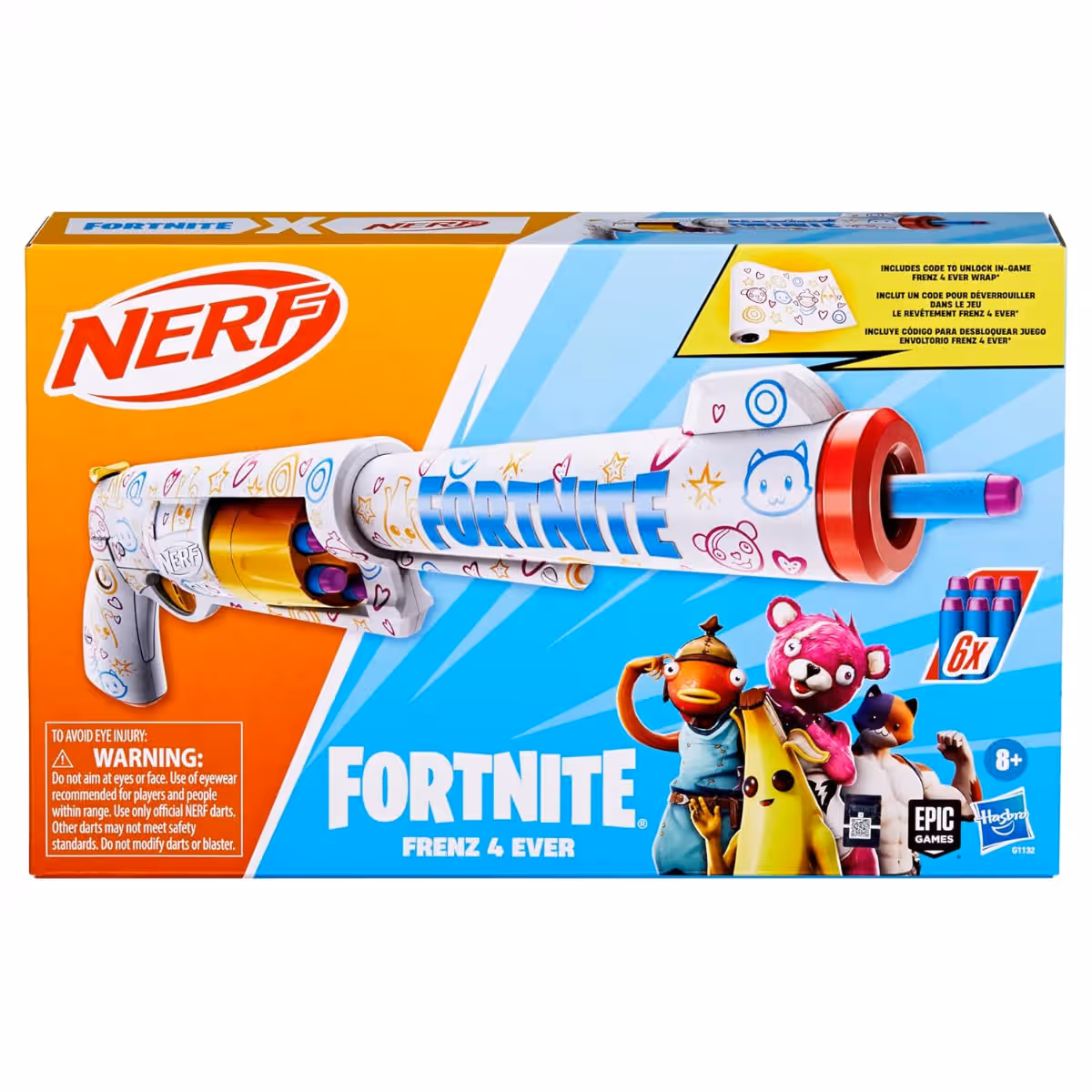 Hasbro Nerf Fortnite Frenz 4 Ever Blaster Toy Unisex, 8-10 Years