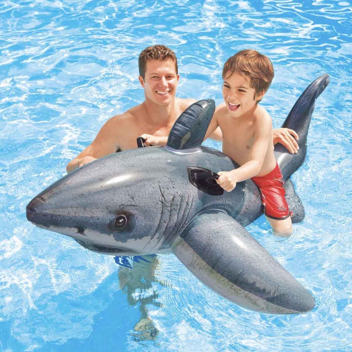 Intex Great White Shark Ride on Unisex, 3-4 Years