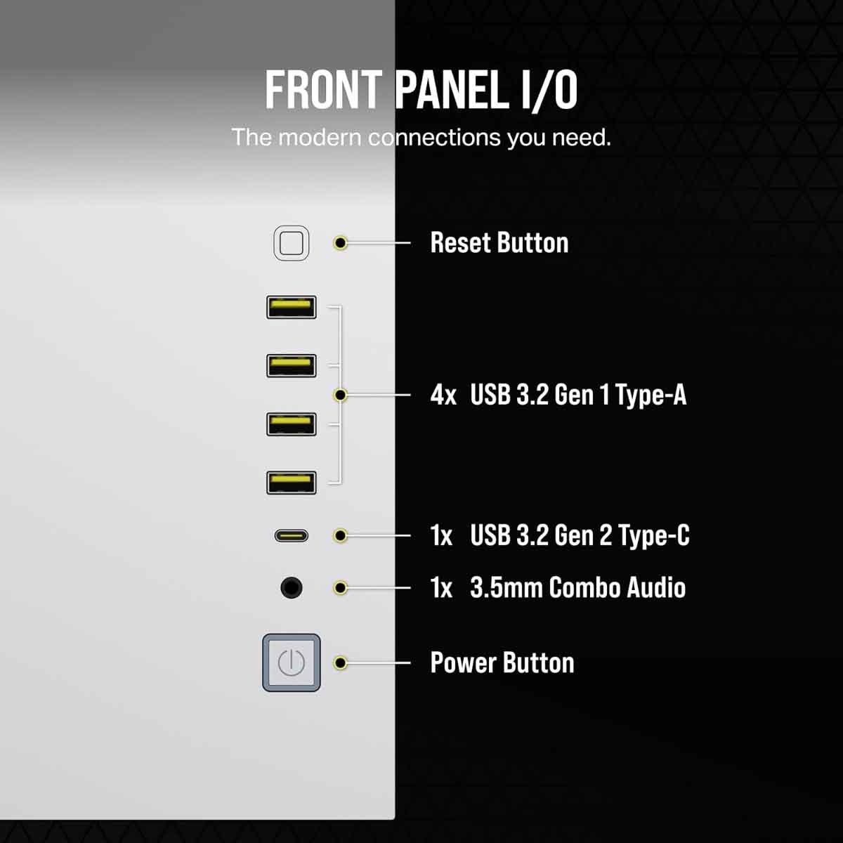 Corsair White 6500D Airflow Mid-Tower ATX PC Case