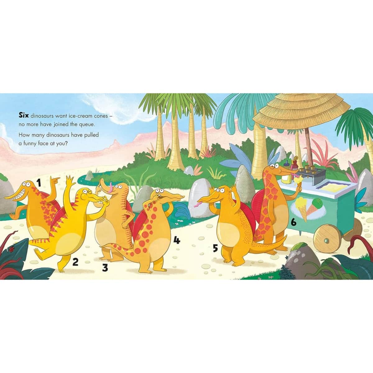 6 Silly Dinosaurs: كتاب عد وروابط الأرقام بالصور تأليف Adam Guillain & Charlotte Guillain - 4 يناير 2024