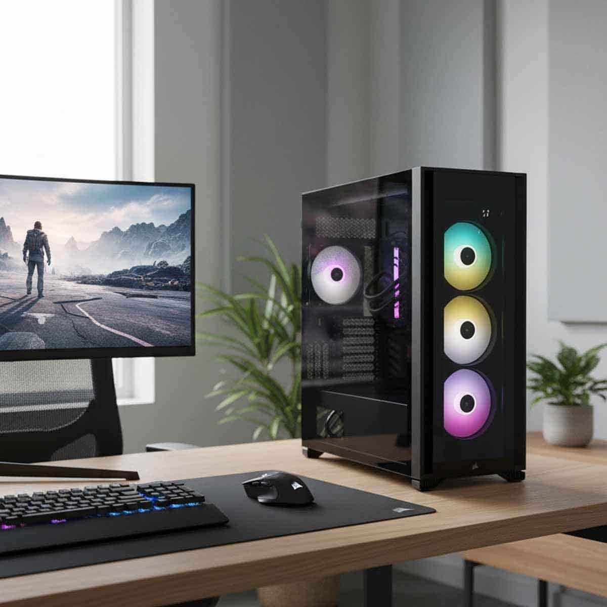 كورسير 7000X آر جي بي باللون الأسود هيكل كمبيوتر كامل البرج ATX