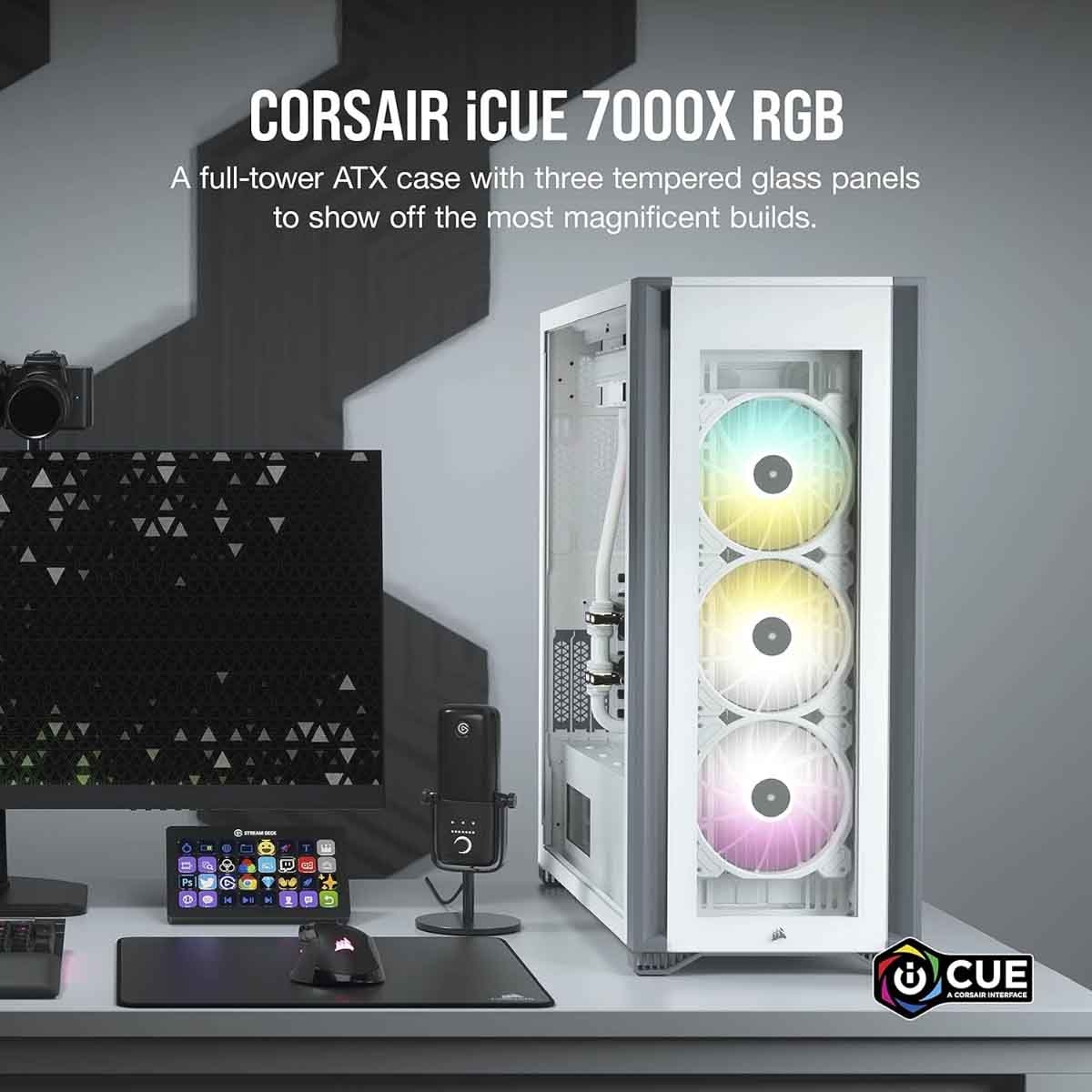 Corsair White 7000X RGB Full Tower ATX PC Case