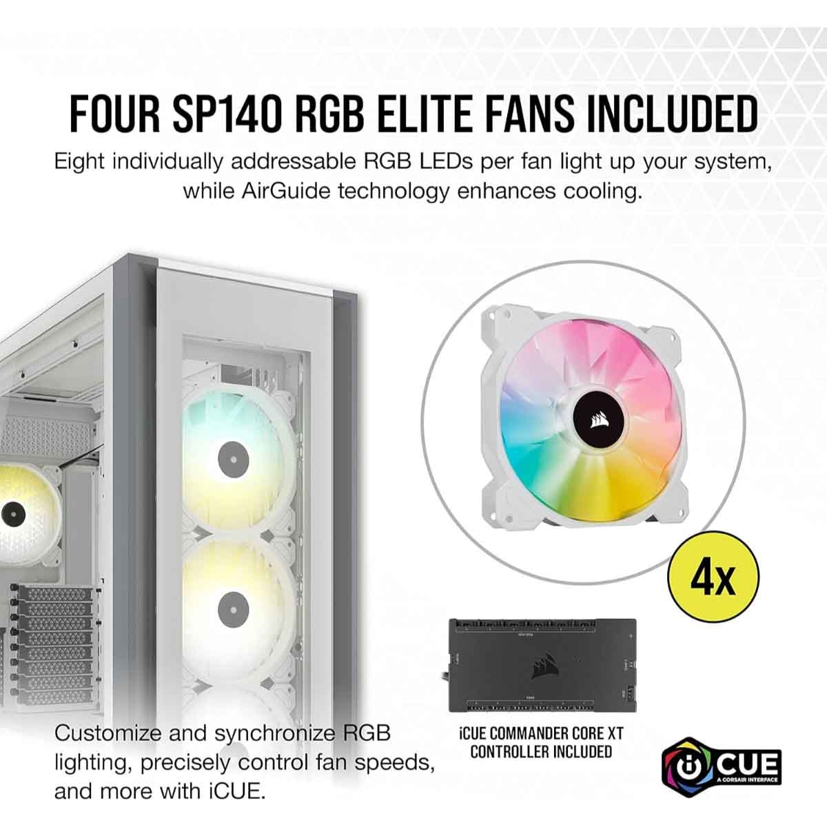 Corsair White 7000X RGB Full Tower ATX PC Case