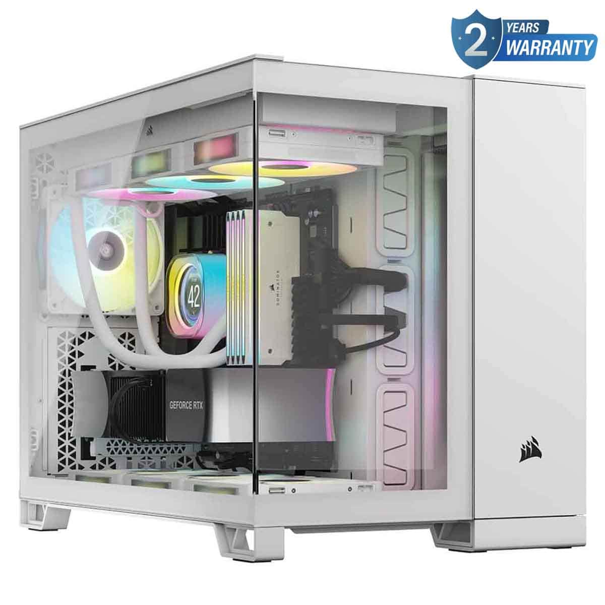 Corsair 2500X Link TG Small-Tower Micro-ATX Dual Chamber Gaming PC Case