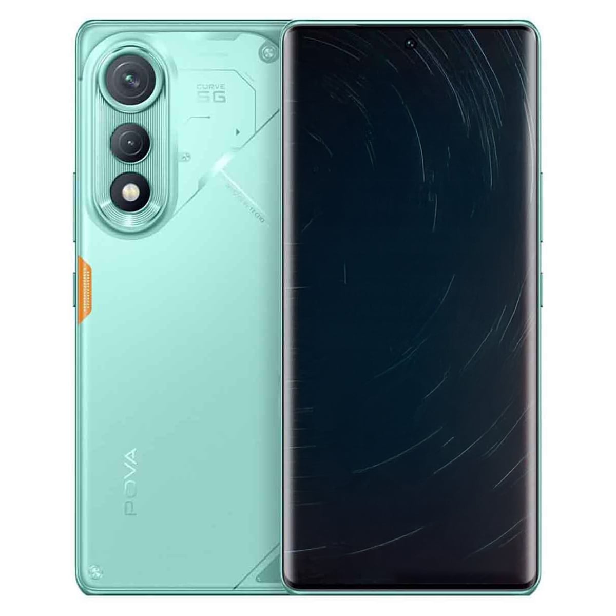 Tecno Pova Curve 5G Android Smartphone (8GB RAM, 256GB Storage) - Neon Cyan