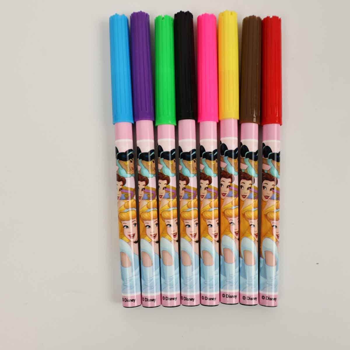 Disney Princess 8-Piece Washable Fine Tip Marker Unisex, 3-4 Years