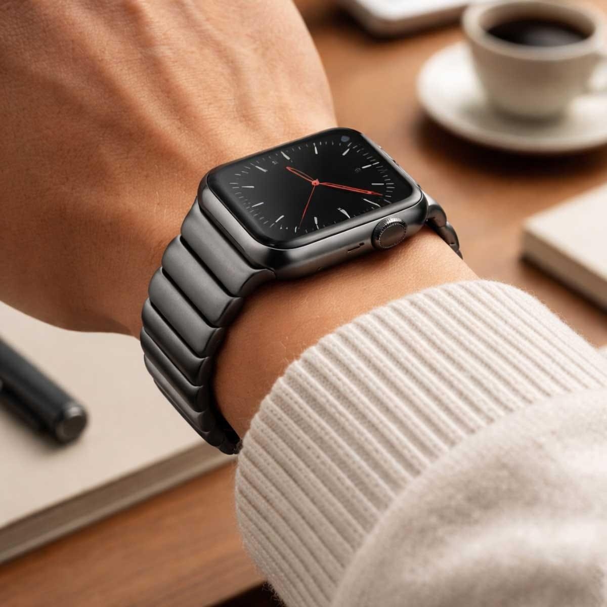 ابل 46mm رمادي سليت مجموعة لينك براسليت - مقاس واحد