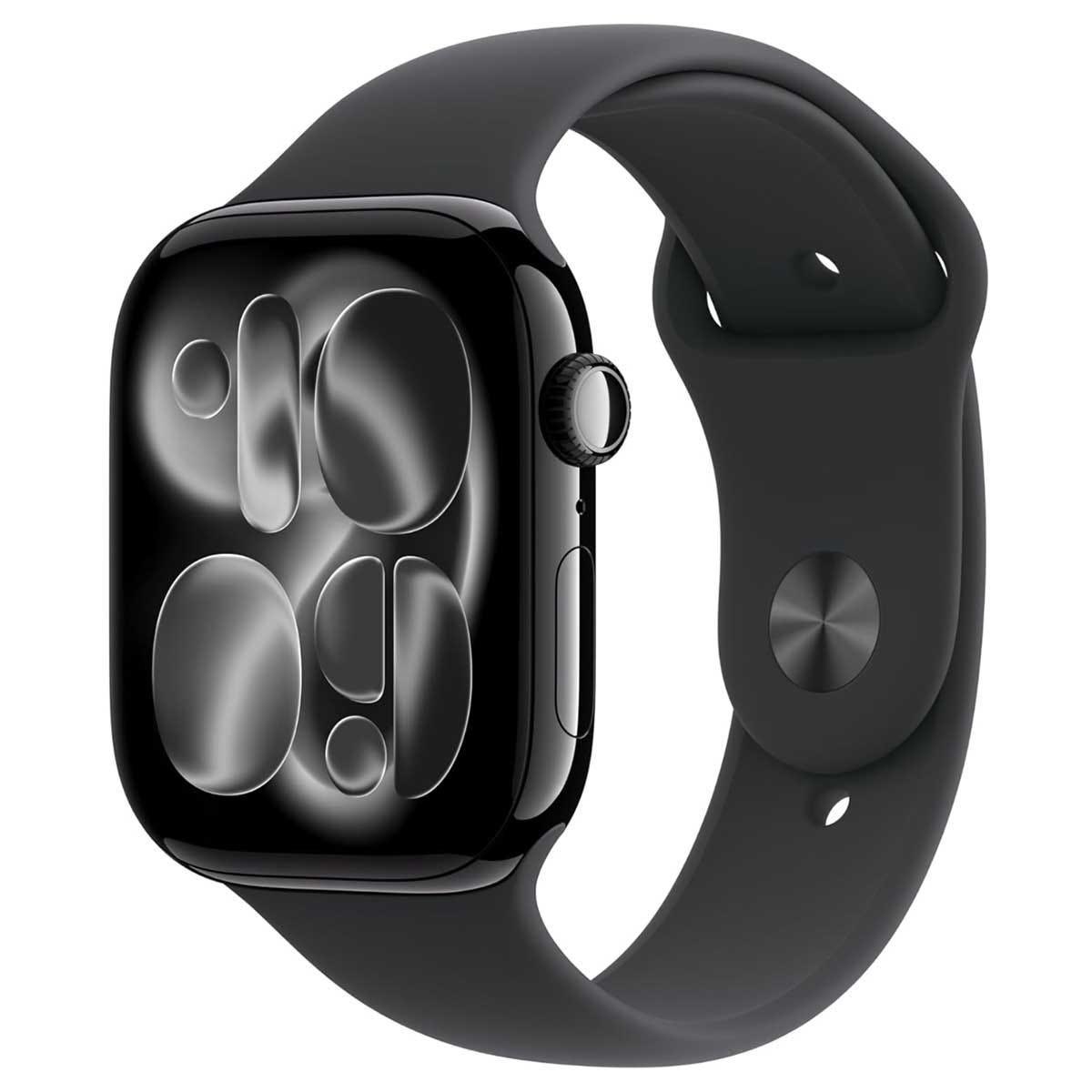 Apple Watch Series 11 GPS 42mm Jet Black Aluminium Case with Black Sport Band - M/L