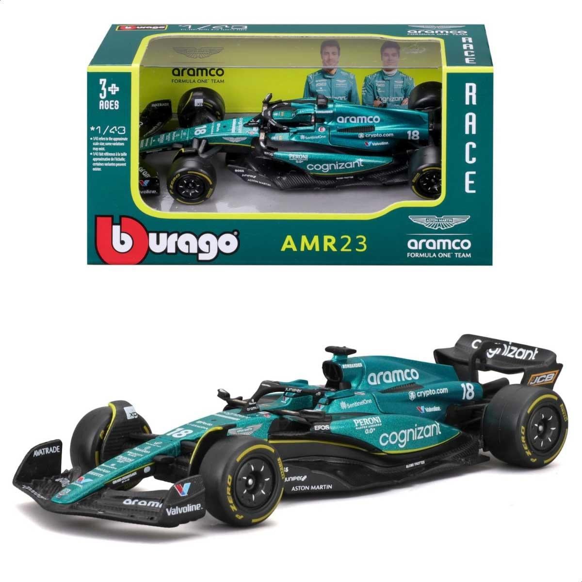 Bburago 1:43 Aston Martin AMR23 Diecast Model Car Boys, 3-4 Years