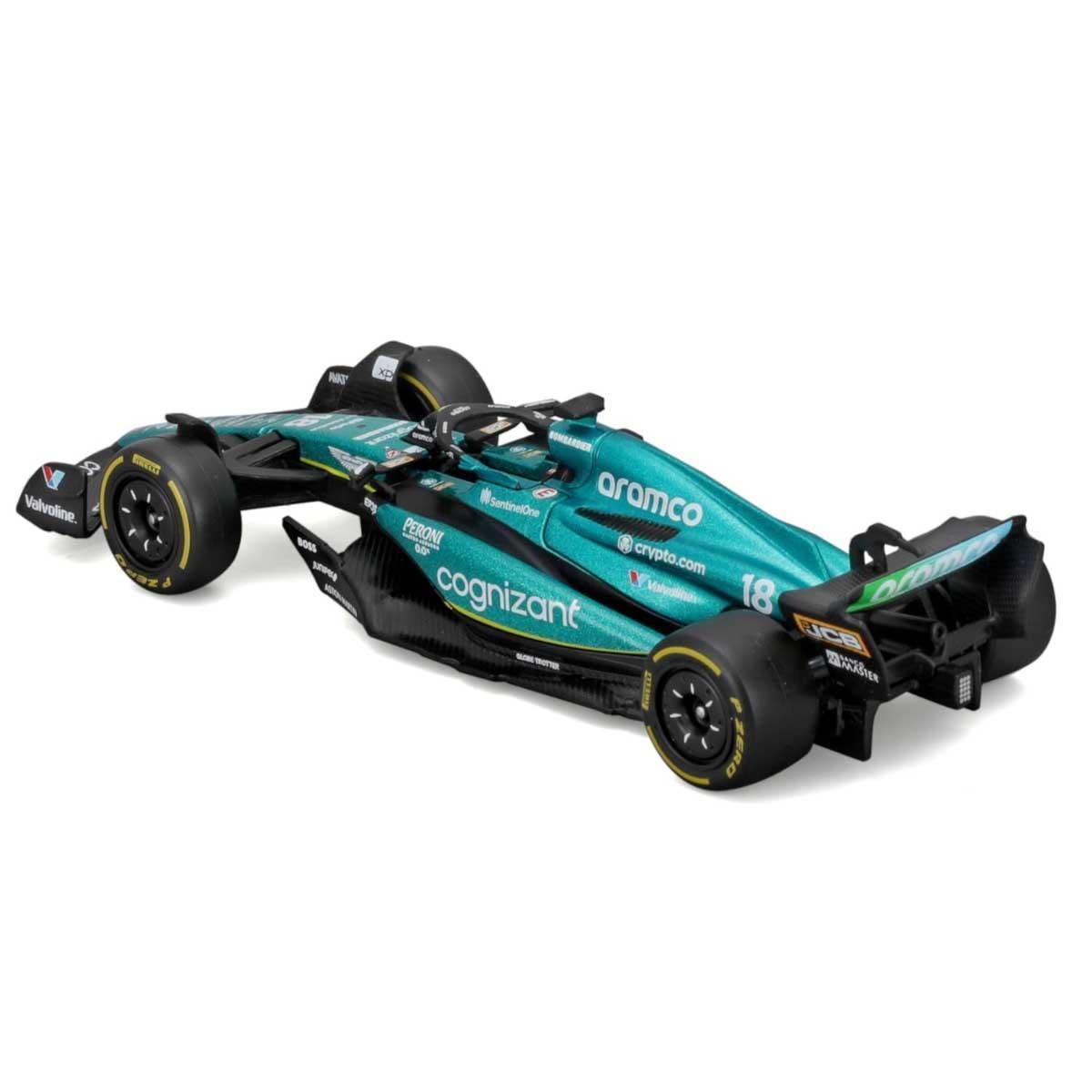 بوراغو سيارة أستون مارتن AMR23 موديل معدن مصبوب بمقياس 1:43 للأولاد، 3-4 سنوات