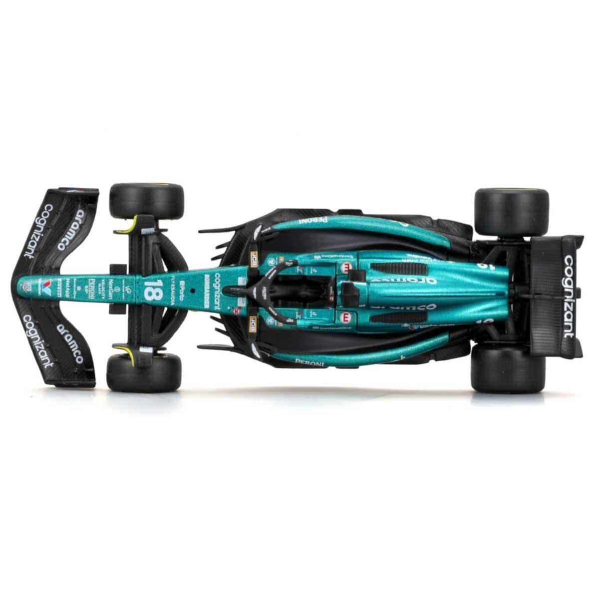 بوراغو سيارة أستون مارتن AMR23 موديل معدن مصبوب بمقياس 1:43 للأولاد، 3-4 سنوات