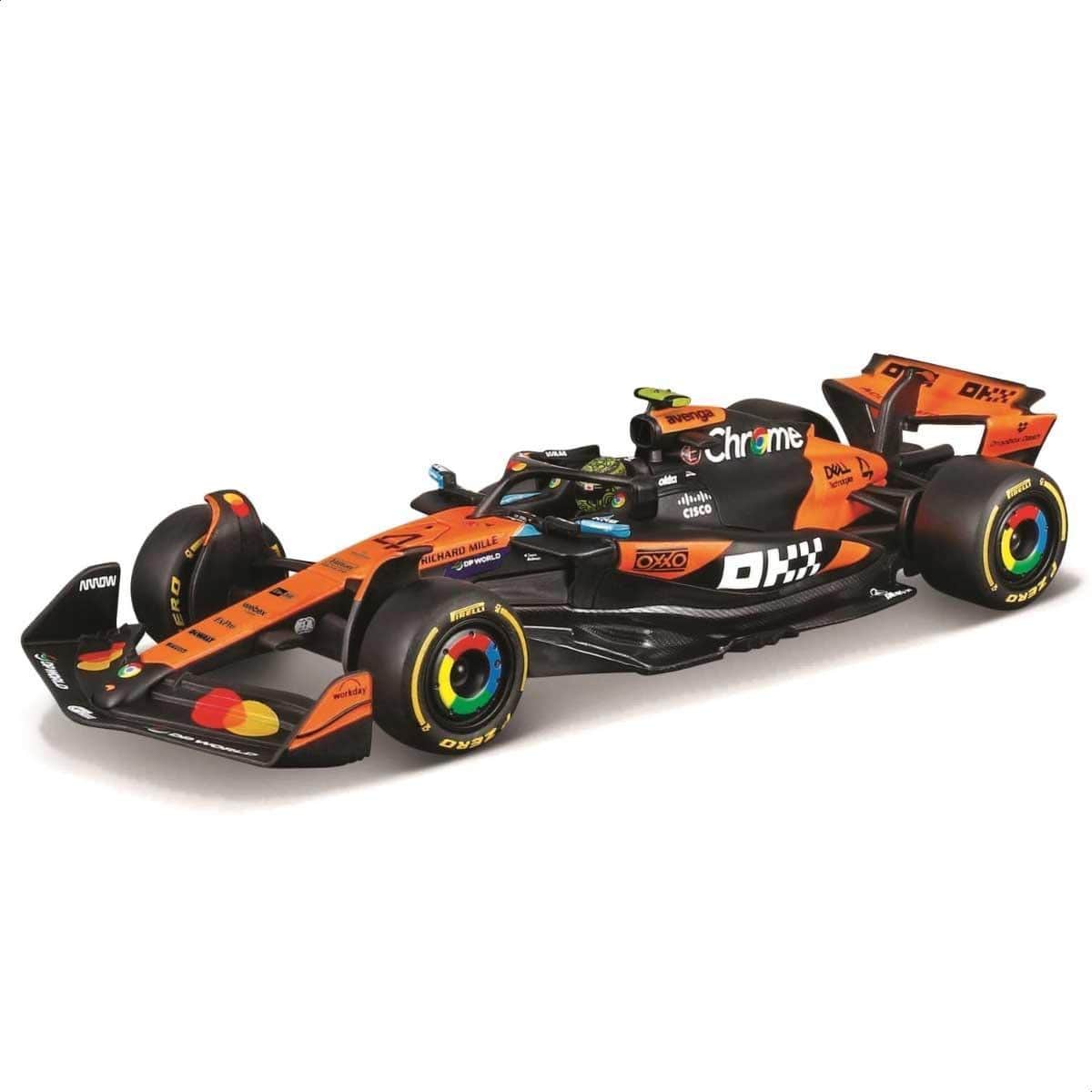 Bburago 1:43 McLaren MCL39 Diecast Model Car with Helmet Boys, 13+ Years