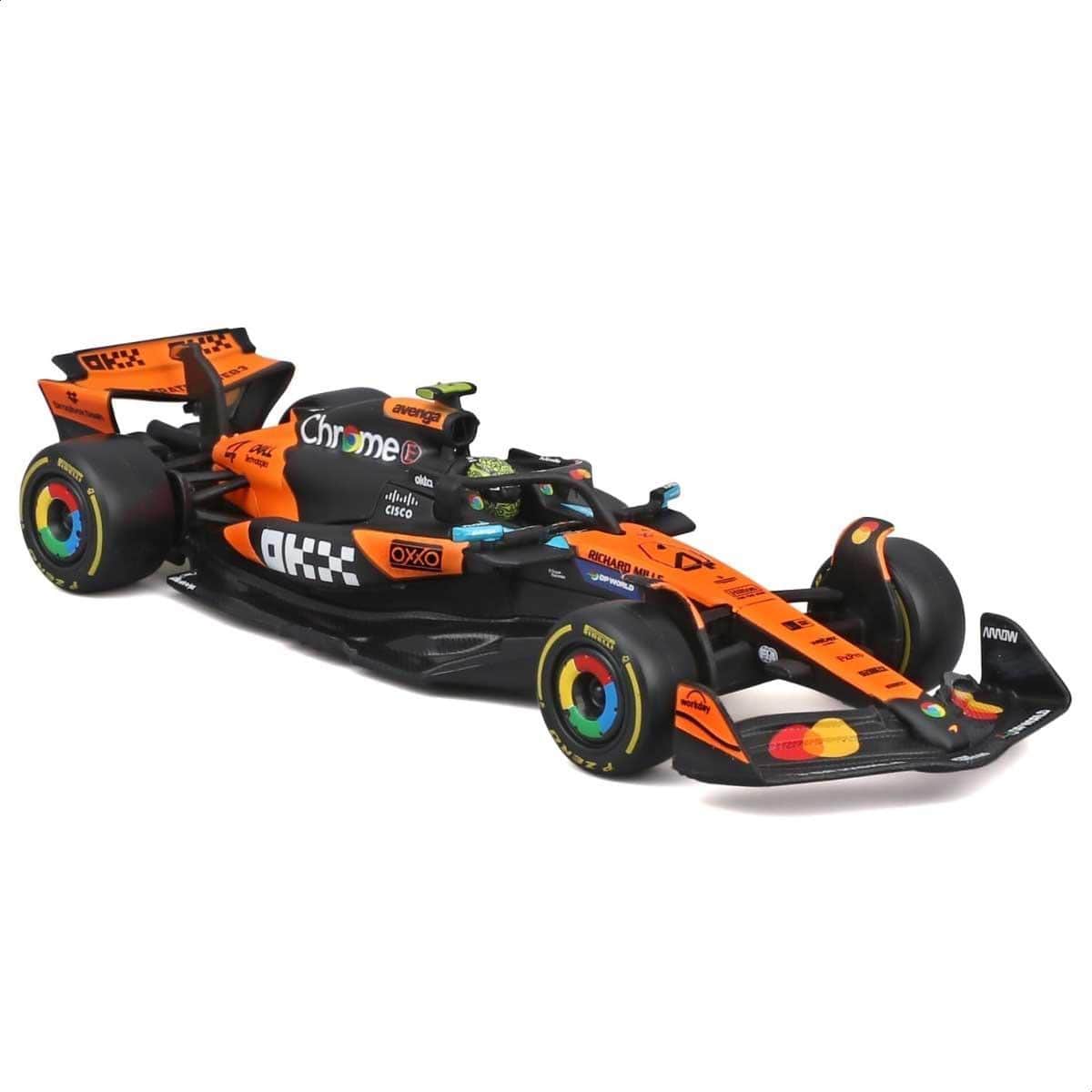 Bburago 1:43 McLaren MCL39 Diecast Model Car with Helmet Boys, 13+ Years