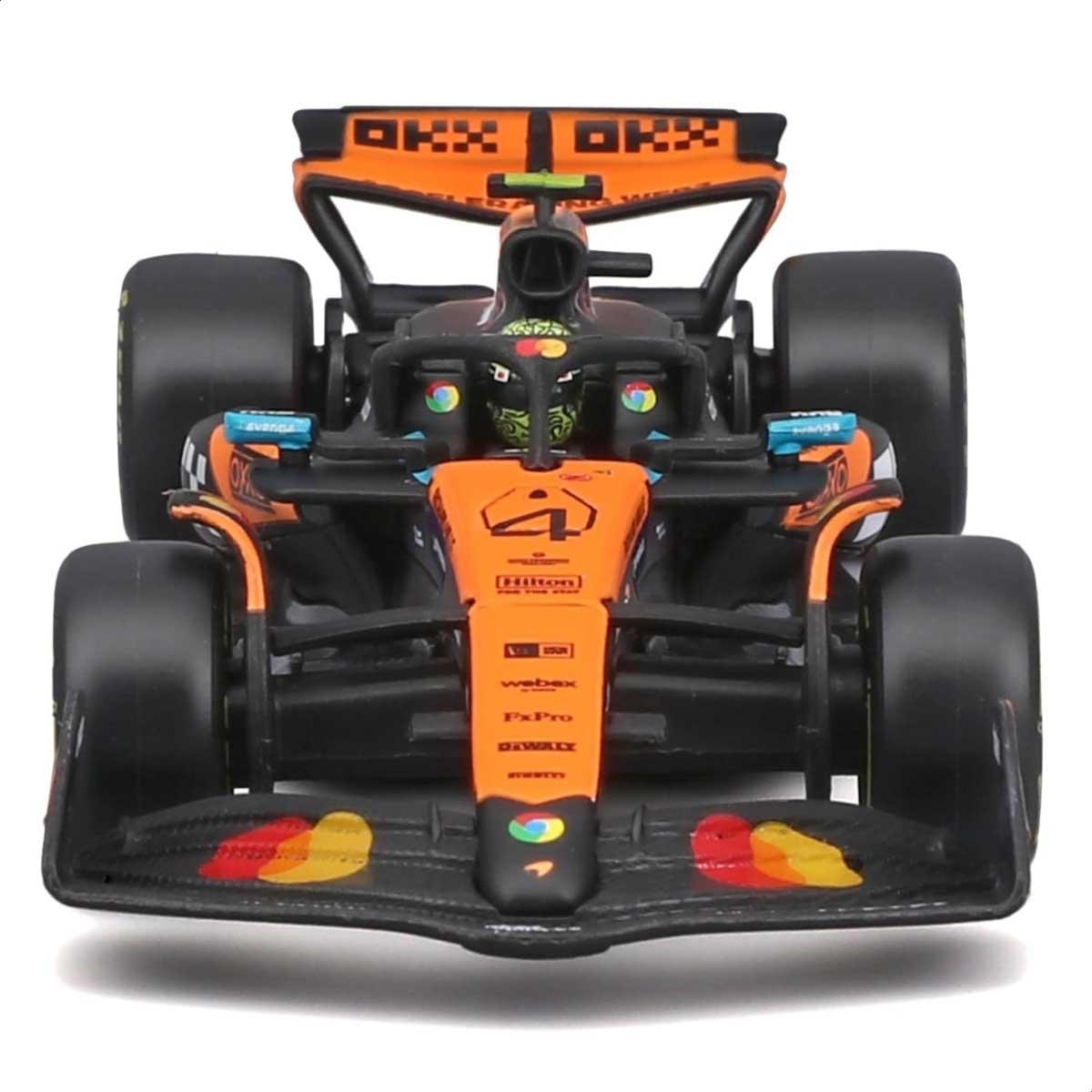 بوراغو سيارة مكلارين MCL39 موديل معدن مصبوب بمقياس 1:43 مع خوذة للأولاد، 13+ سنوات