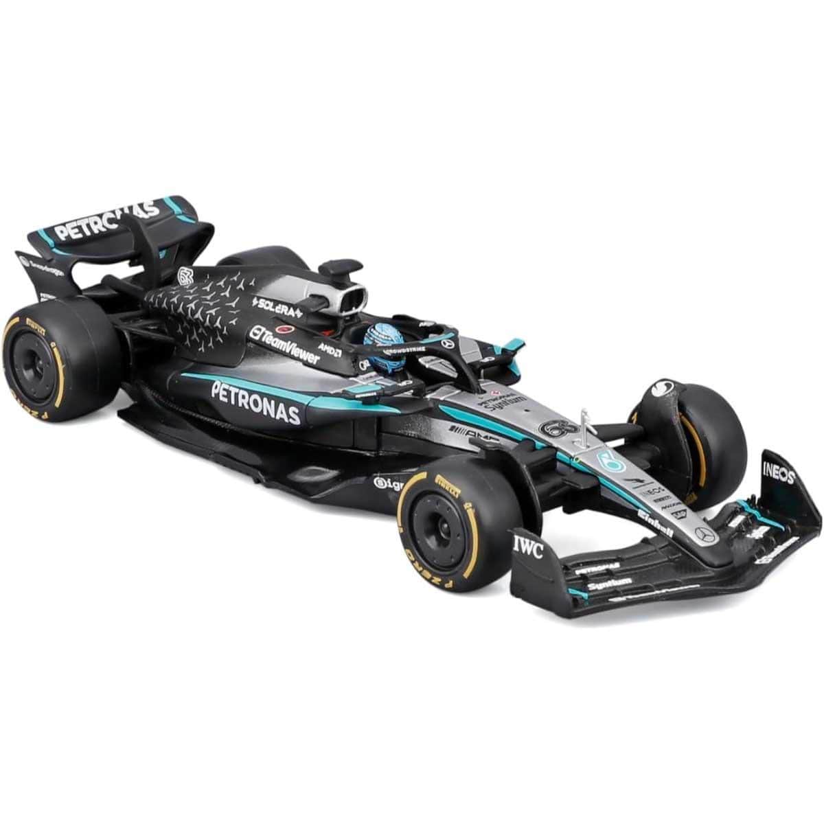 Bburago 1:43 Mercedes-AMG Petronas F1 W16 Team Diecast Model Car with Helmet Boys, 13+ Years