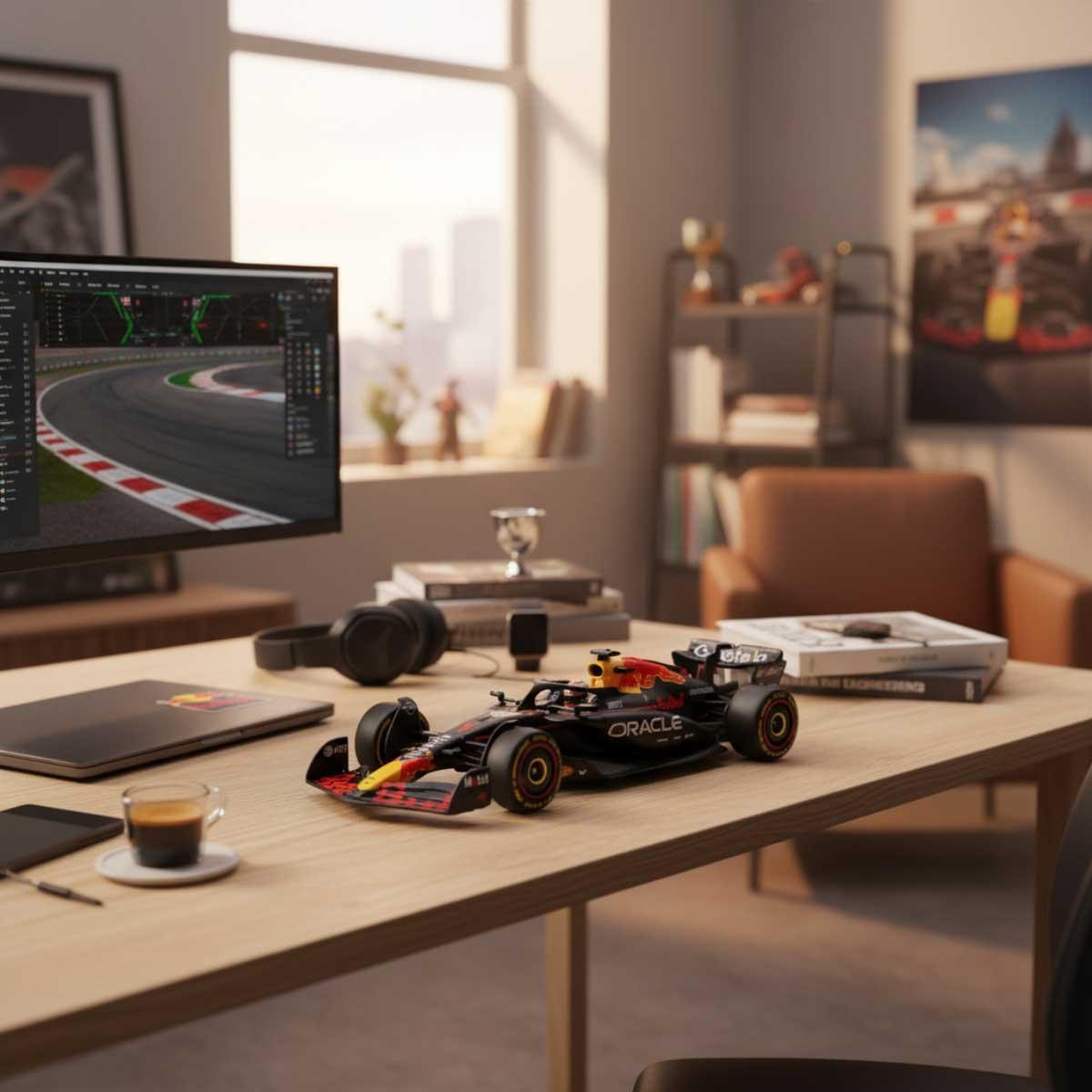 بوراغو سيارة أوراكل ريد بُل ريسينغ RB21 موديل معدن مصبوب بمقياس 1:43 مع خوذة للأولاد، 13+ سنوات