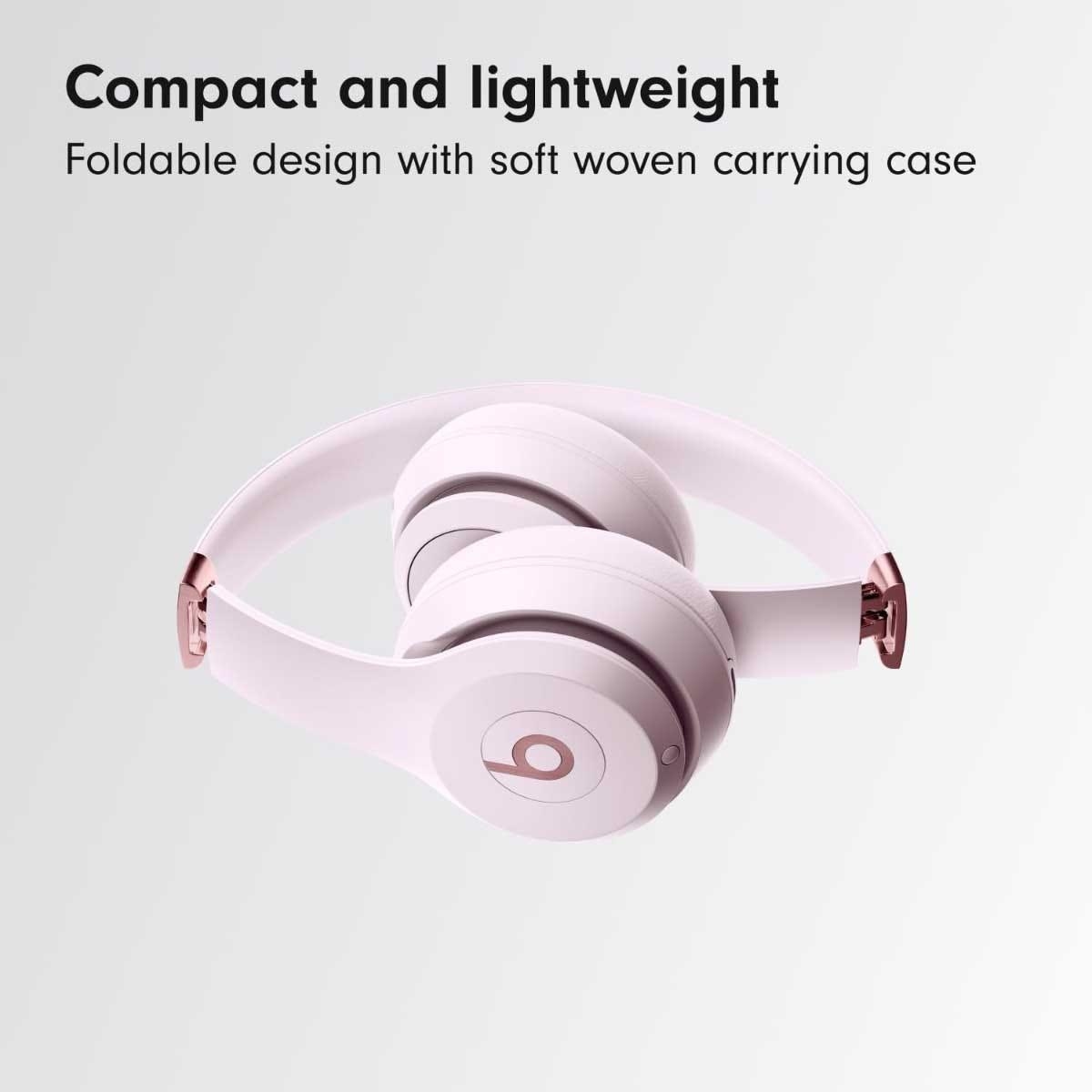 بيتس سولو 4 سماعات رأس لاسلكية فوق الأذن - وردي سحابي