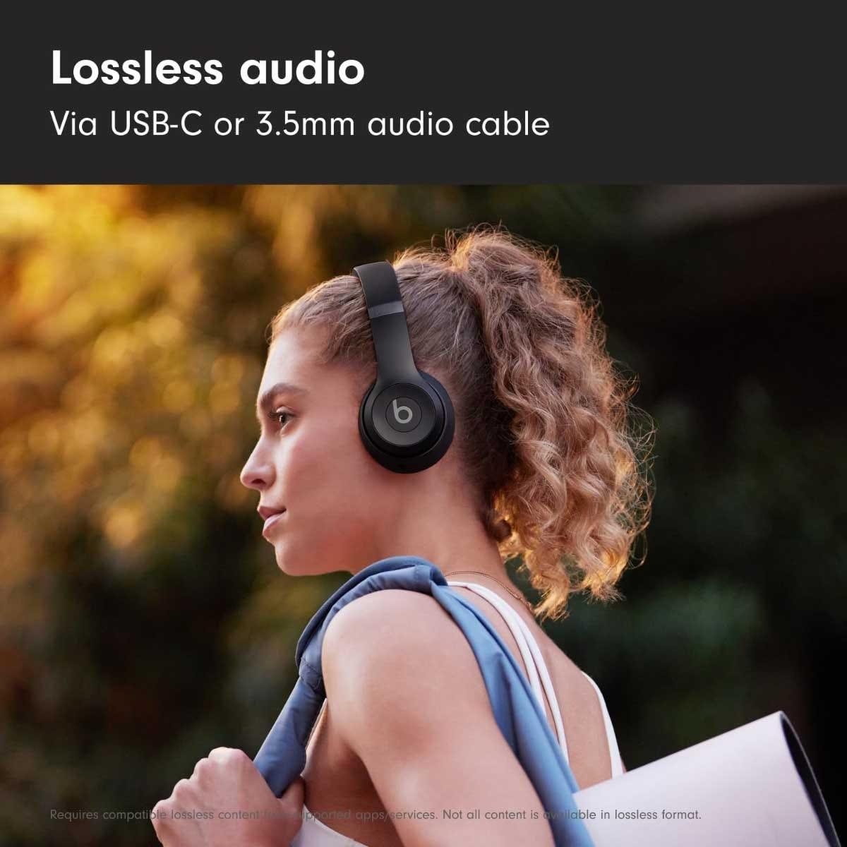 بيتس سولو 4 سماعات رأس لاسلكية فوق الأذن - أسود مطفي