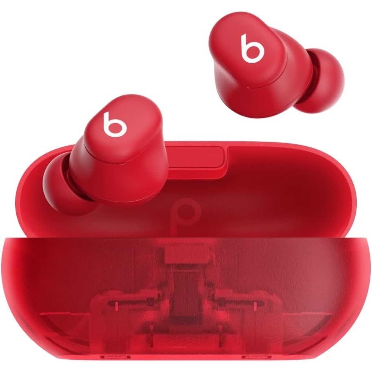 Beats Transparent Red Solo Buds True Wireless Earbuds