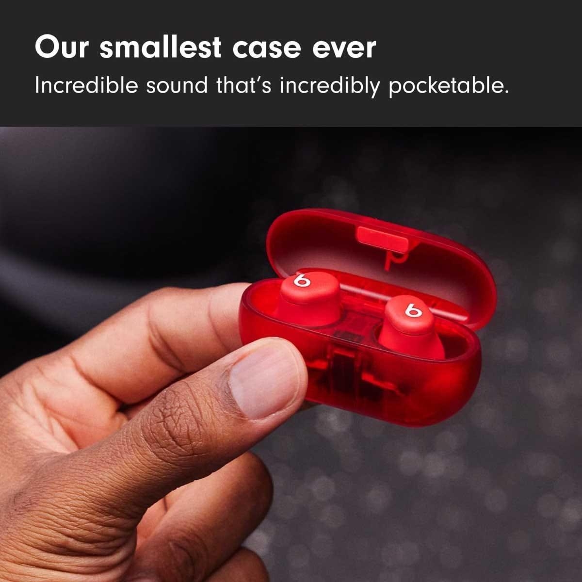Beats Transparent Red Solo Buds True Wireless Earbuds