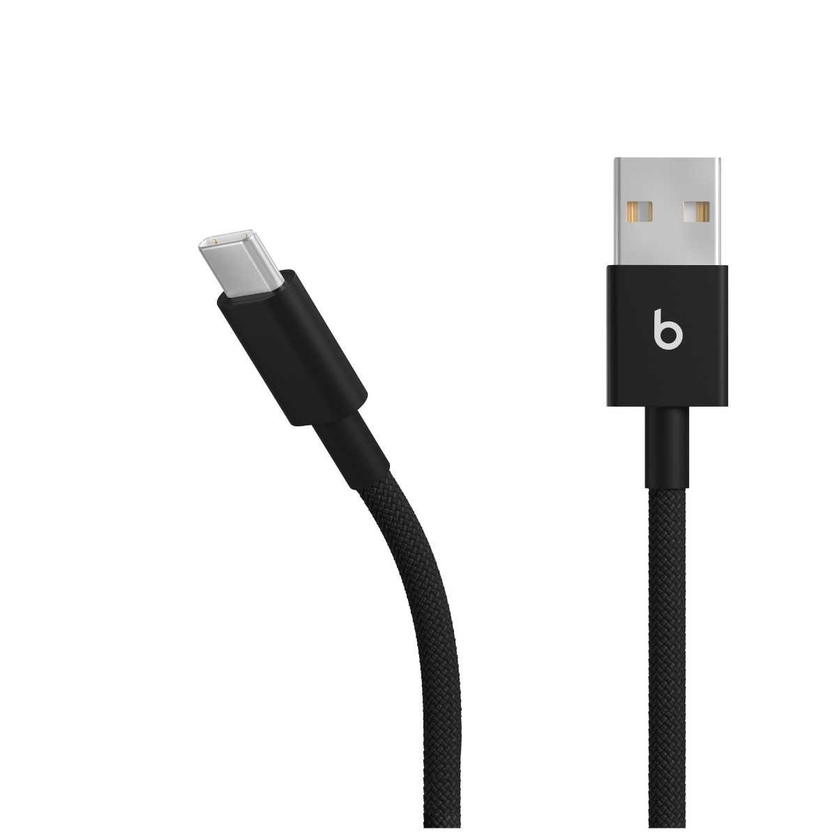كابل Beats Bolt أسود بطول 1.5 متر من نوع USB-A إلى USB-C