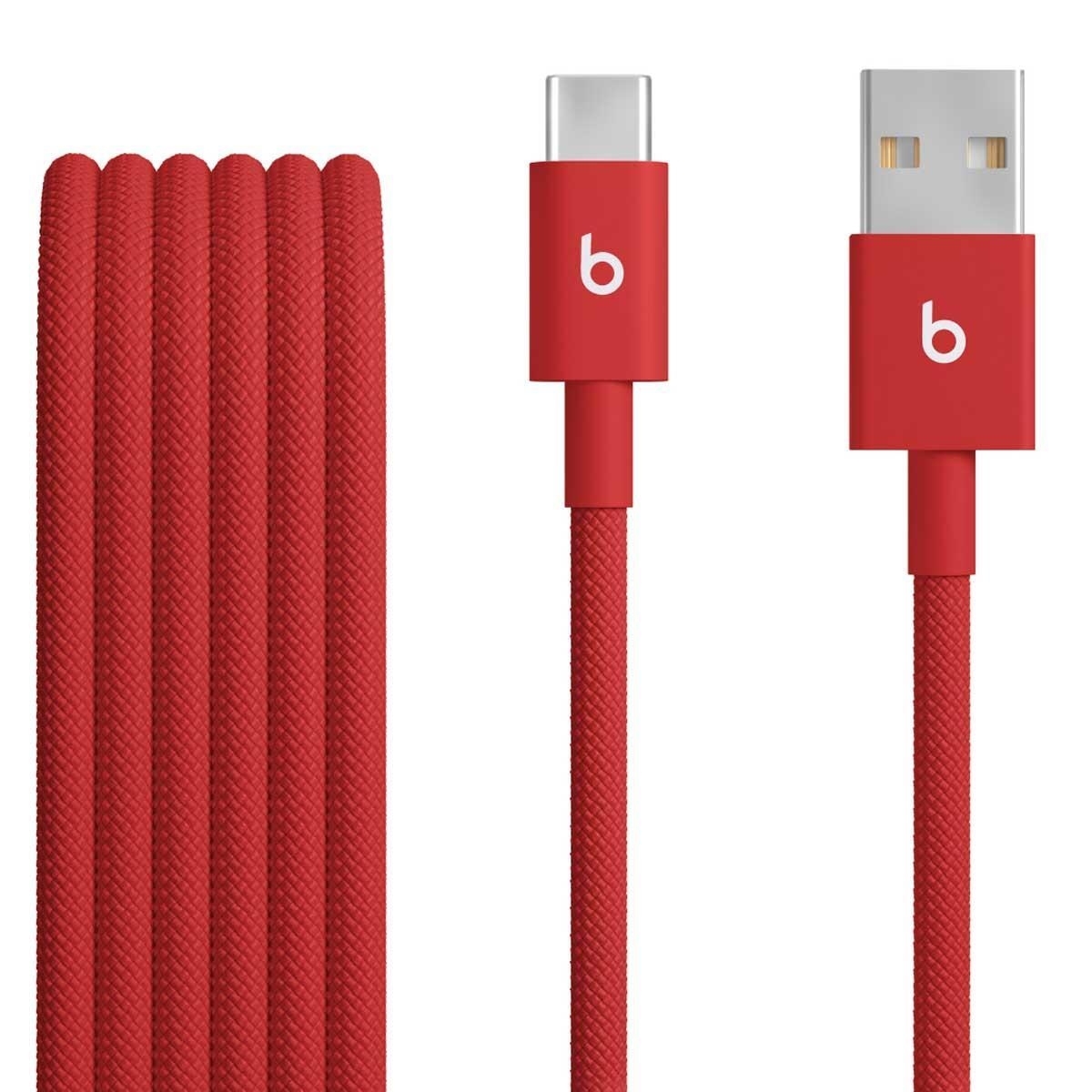 Beats Rapid Red 1.5m USB-A to USB-C Woven Cable