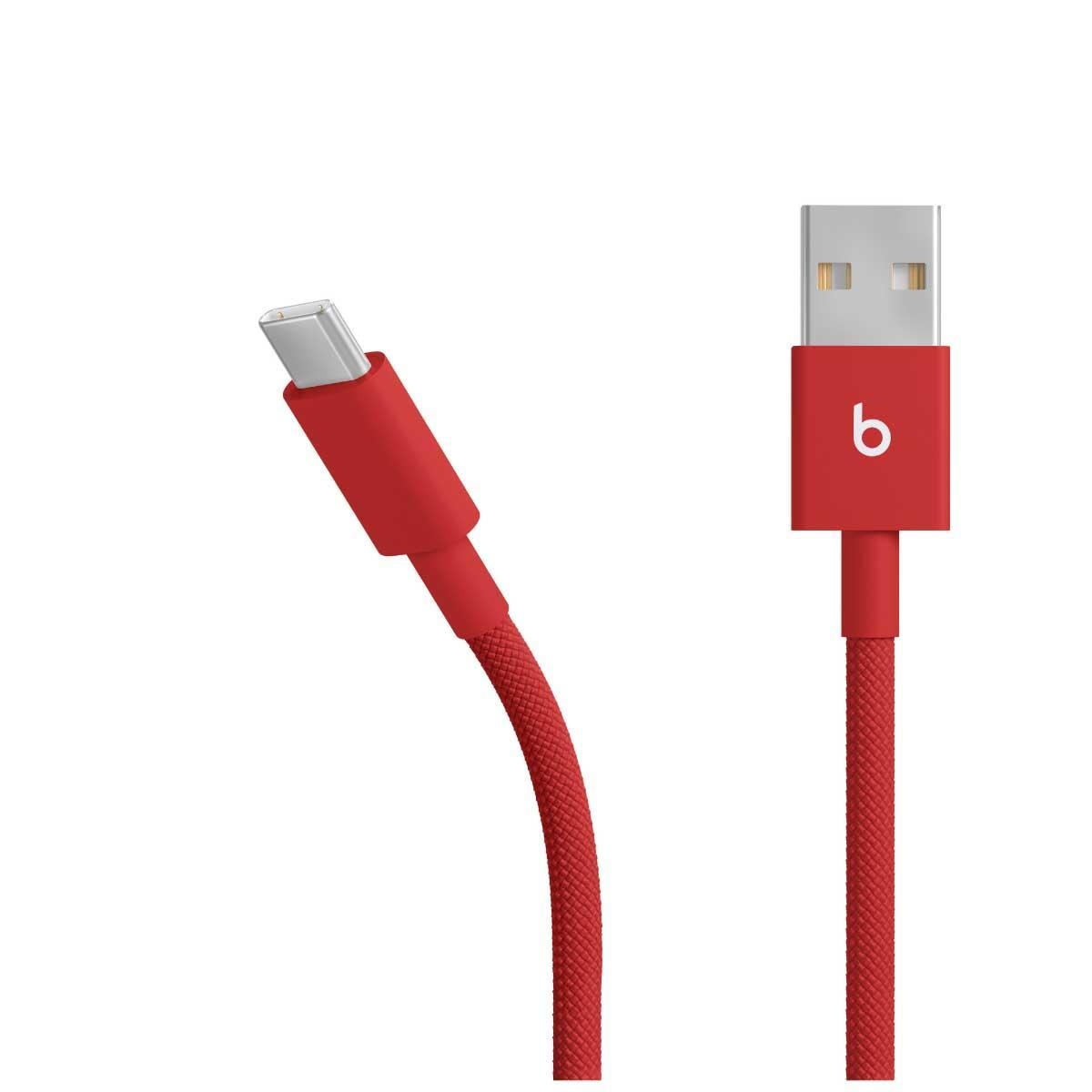 Beats Rapid Red 1.5m USB-A to USB-C Woven Cable