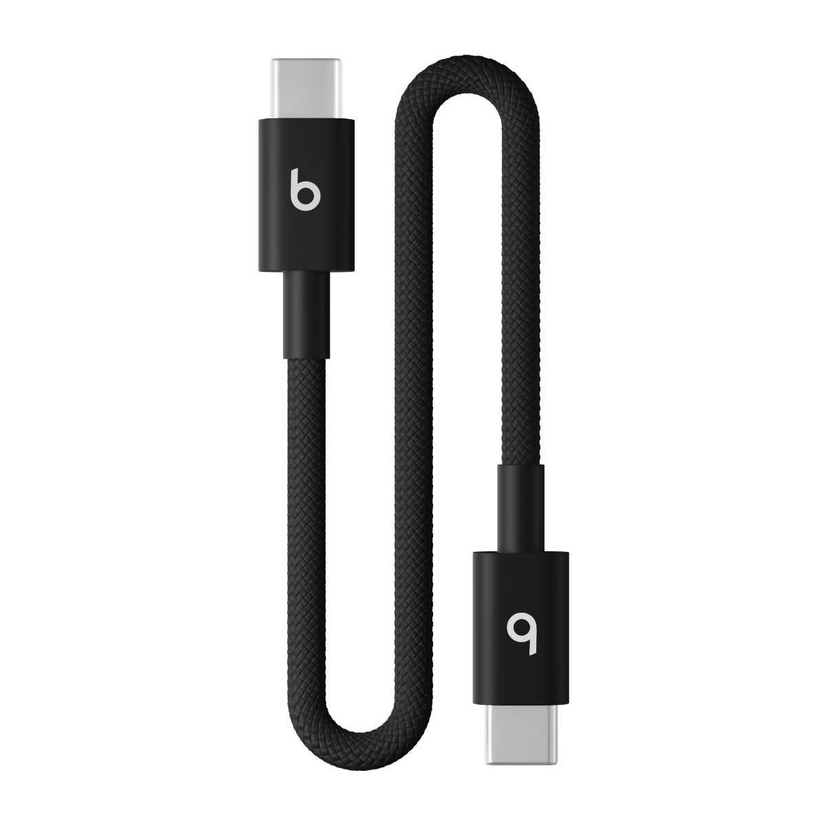 Beats Bolt Black 20cm USB-C to USB-C Woven Short Cable