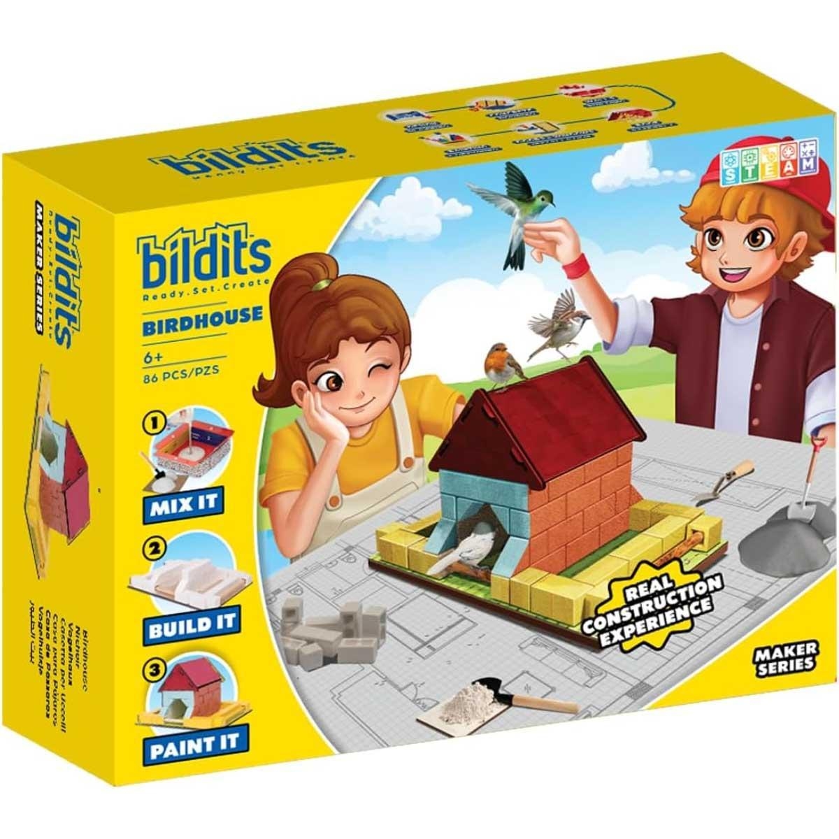Bildits Birdhouse Building Kit Unisex, 6-8 Years