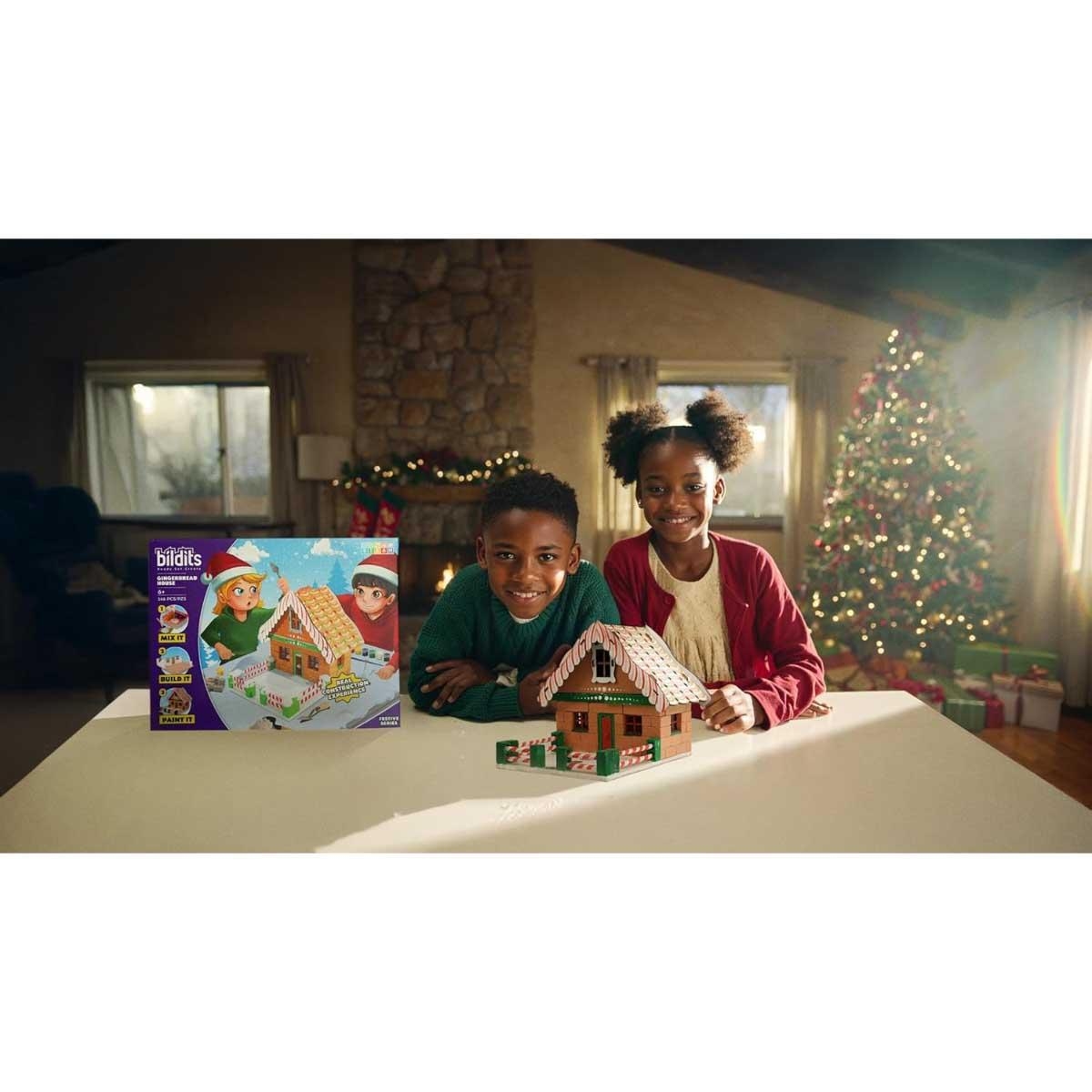 بيلدتس طقم بناء بيت خبز الزنجبيل للجنسين، 6-8 سنوات