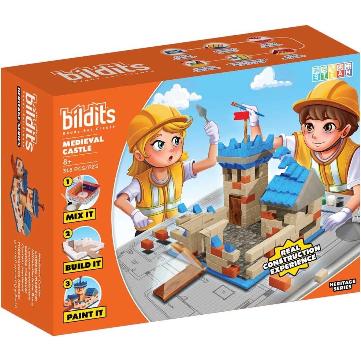 Bildits Medieval Castle Building Kit Unisex, 8-10 Years