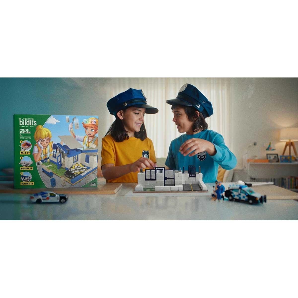 بيلدتس طقم بناء مركز شرطة للجنسين، 8-10 سنوات