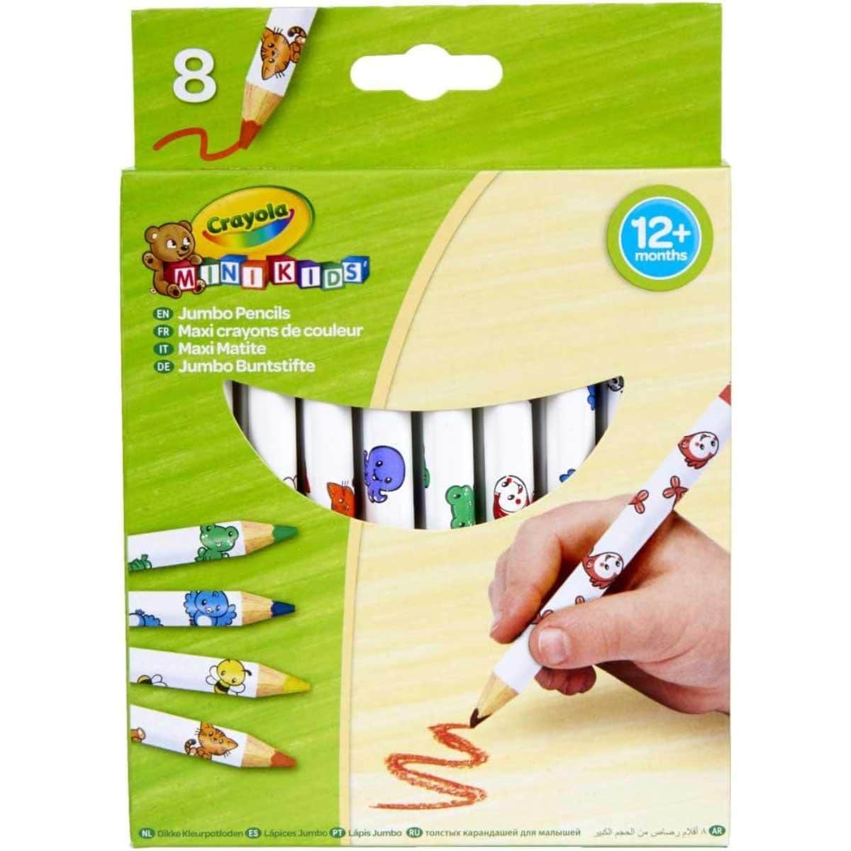 Crayola 8-Piece Jumbo Decorated Pencils Set Toddler, 0-2 Years